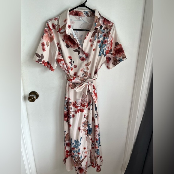 Floral print Midi shirt dress size xl - Picture 4 of 5